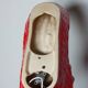 Vintage bricht red mid century ceramic wall light