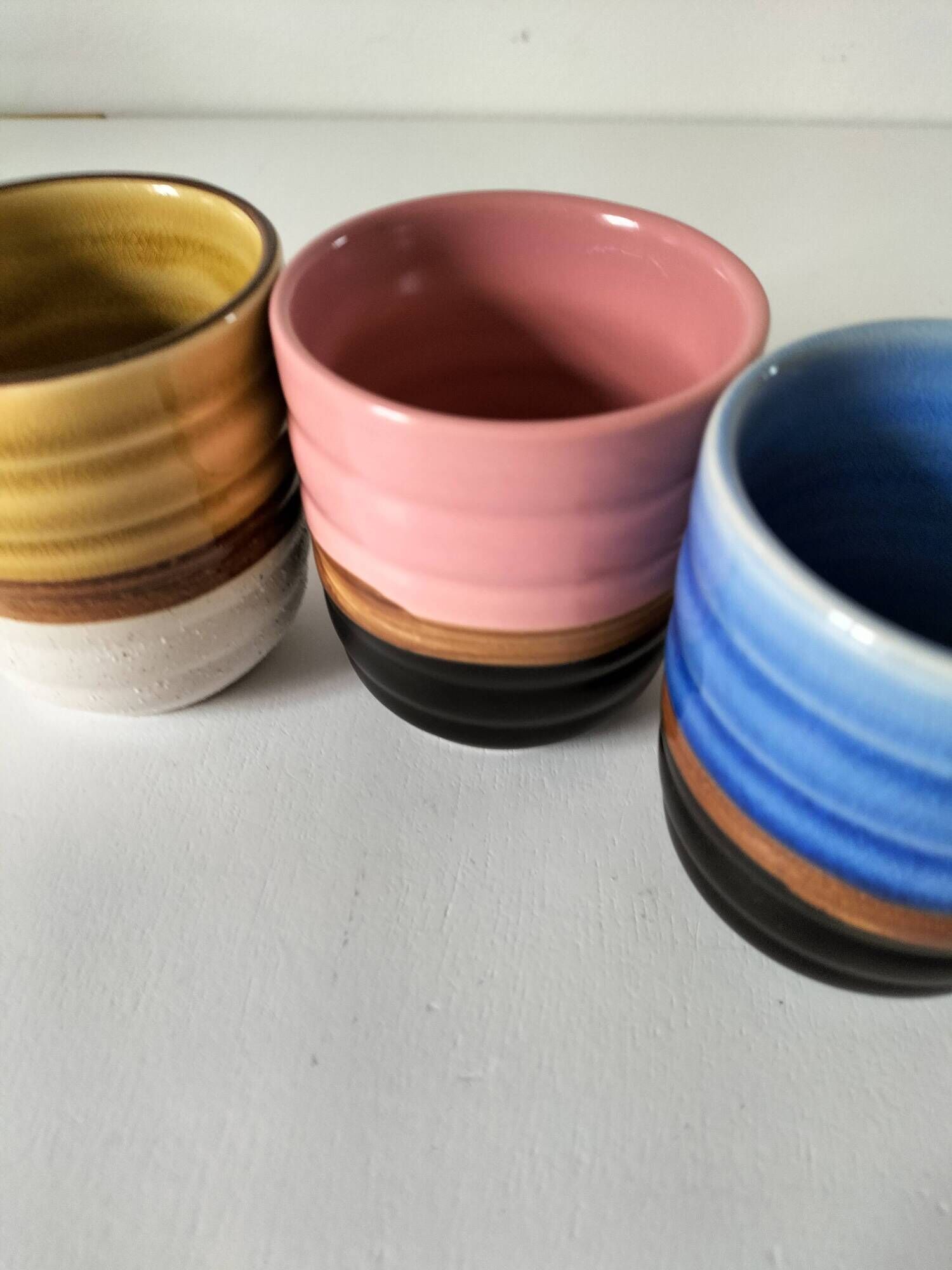 Ceramic cup trio