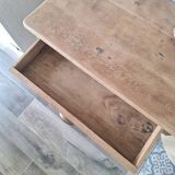 Farmhouse desk / console / side table in solid oak, country style.