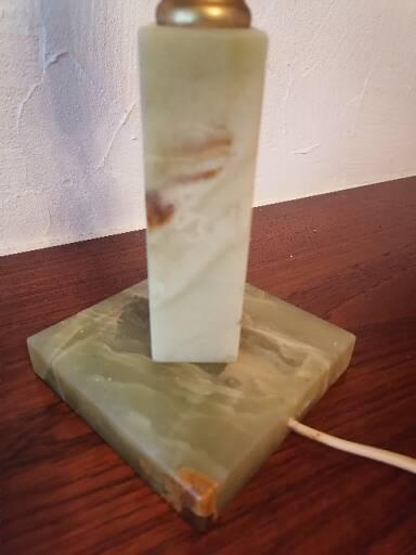 Foot lamp bedside desk onyx brass 1950 60