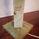 Foot lamp bedside desk onyx brass 1950 60