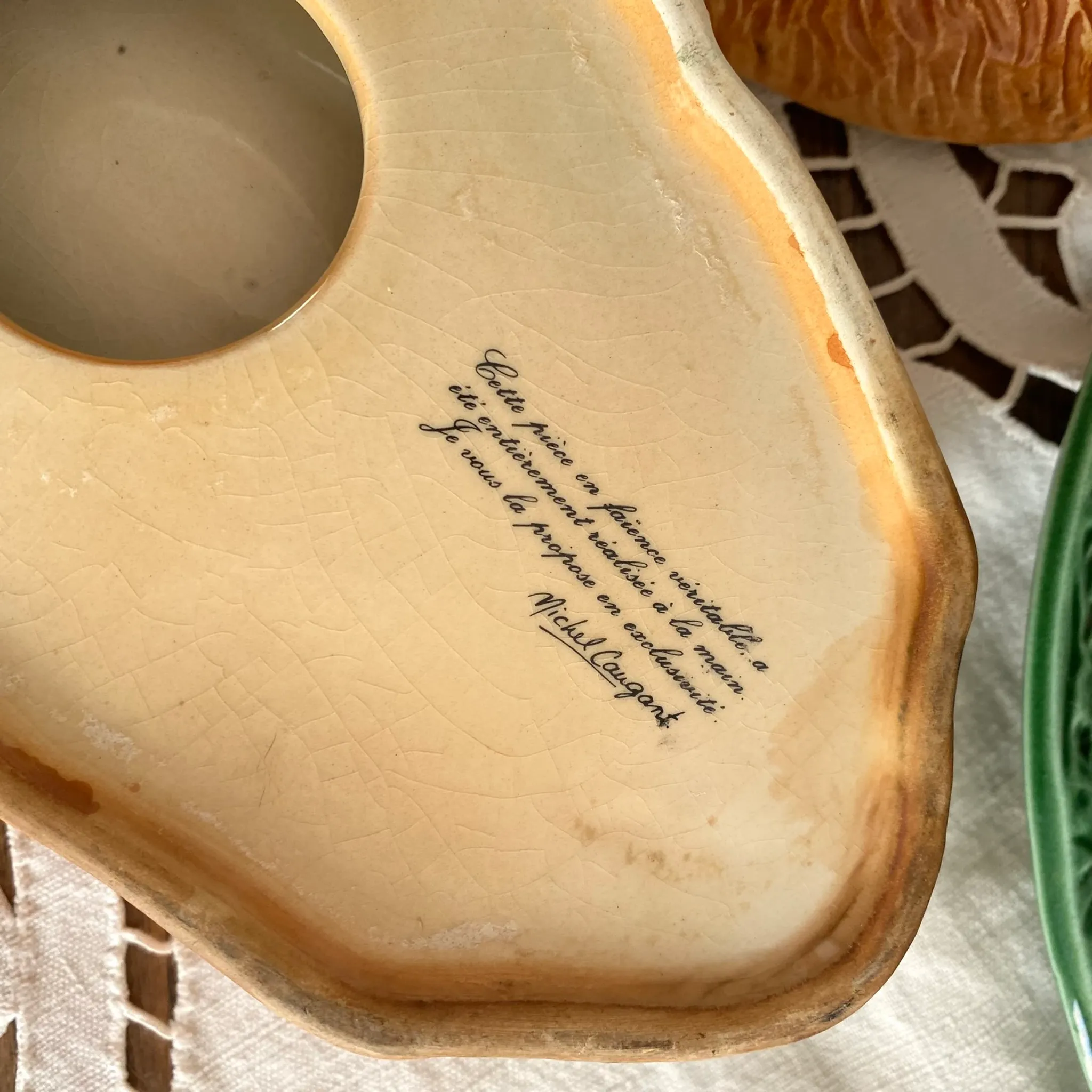 Zoomorphic terrine of a doe in earthenware by Michel Caugant