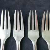 Set of 10 silver metal cake forks François Frionnet