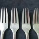 Set of 10 silver metal cake forks François Frionnet
