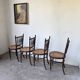 Set of 4 Fischel cane bistro chairs n019