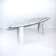 Vintage Eros console by Angelo Mangiarotti for Skipper (1970s) – white Carrara marble