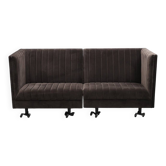 Canapé modulable contemporain 2 pièces — Tissu en velours — Profond, Relaxant