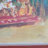 Lithograph by Jean-Pierre Blanchard "Foire du Trône"