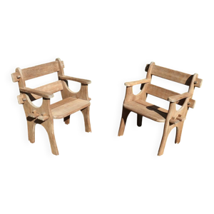 Paire de fauteuils de