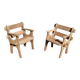 Pair of removable garden armchairs