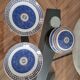 Christofle Océana Bleu dinner service, porcelain and fine gold