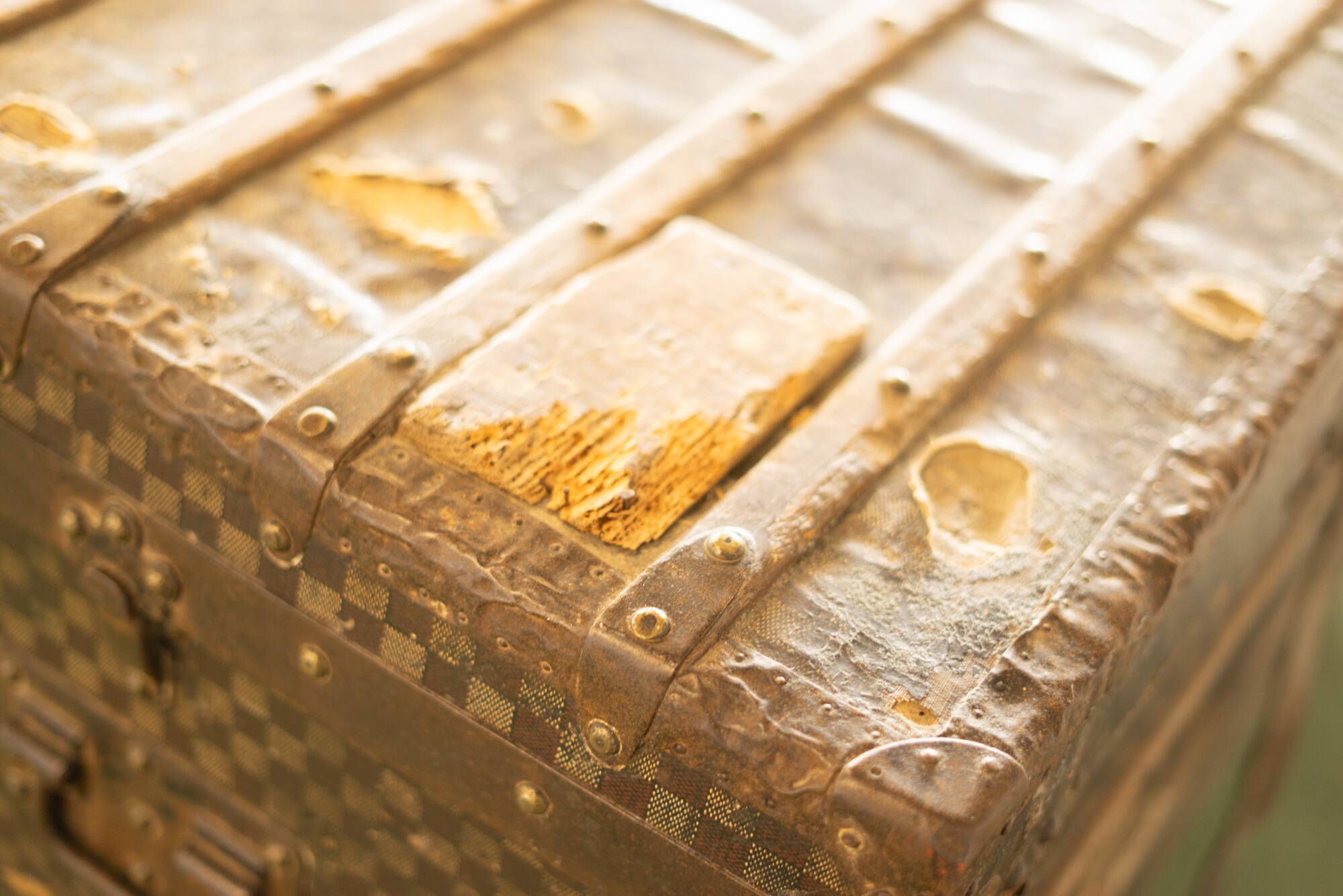 Very large Louis Vuitton trunk model.
