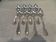 8 Louis XVI style silver plated dessert spoons with Mornier rushes 18.6cm