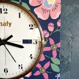 Vintage clock, "Maty Fleurs" wall clock