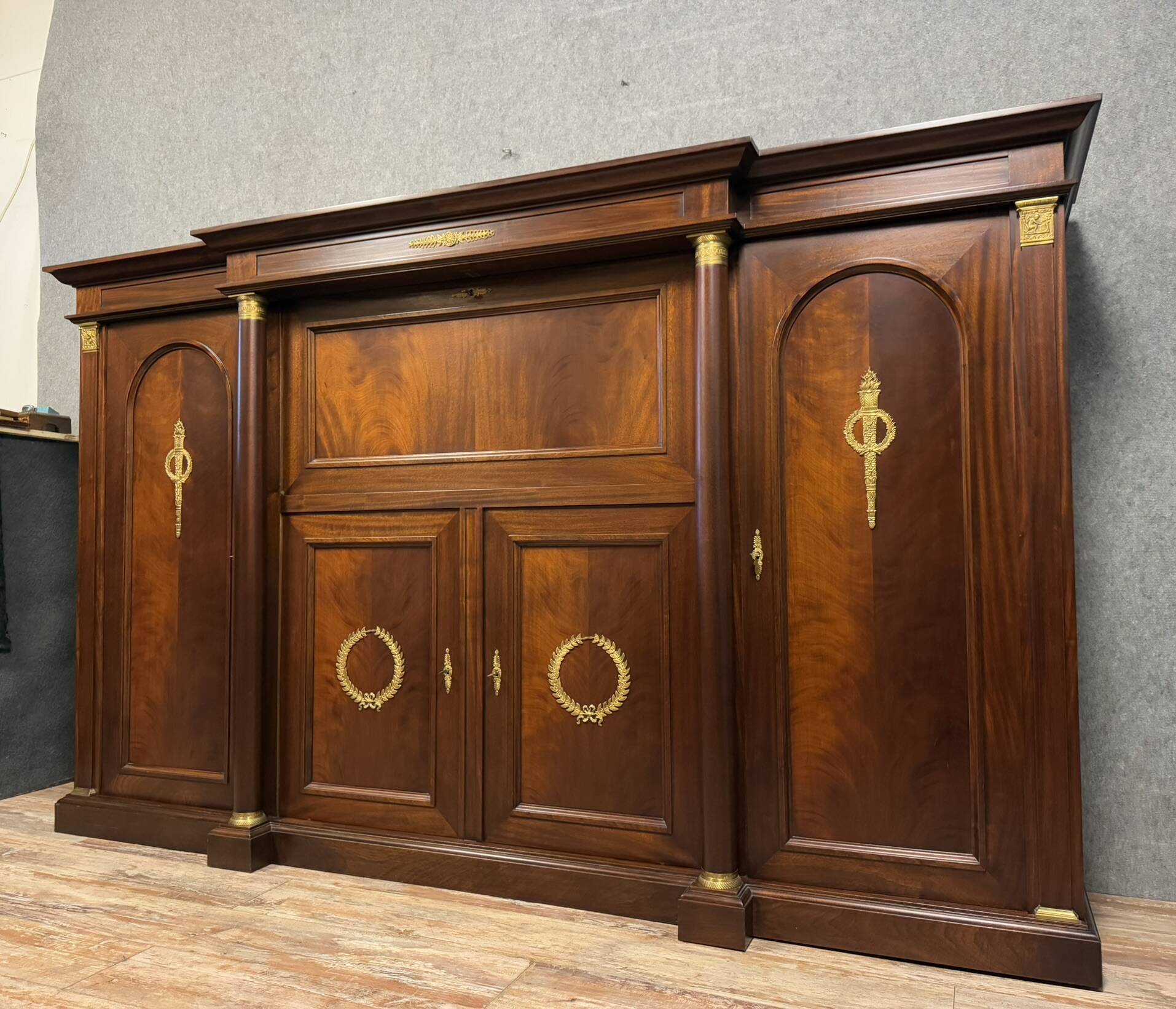 Empire style mahogany cabinet sideboard circa 1920-1940