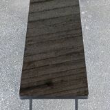 Table basse années 50 en opaline noire