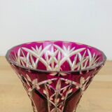 Crystal vase of Saint Louis red