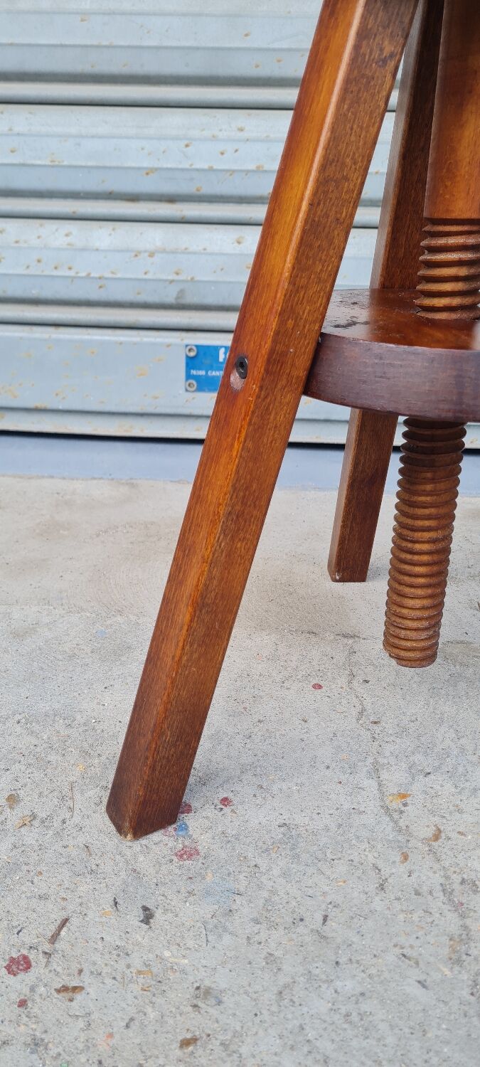 Wooden workshop stool