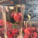 Oil on panel by sens-olive "the cherries ", 20th