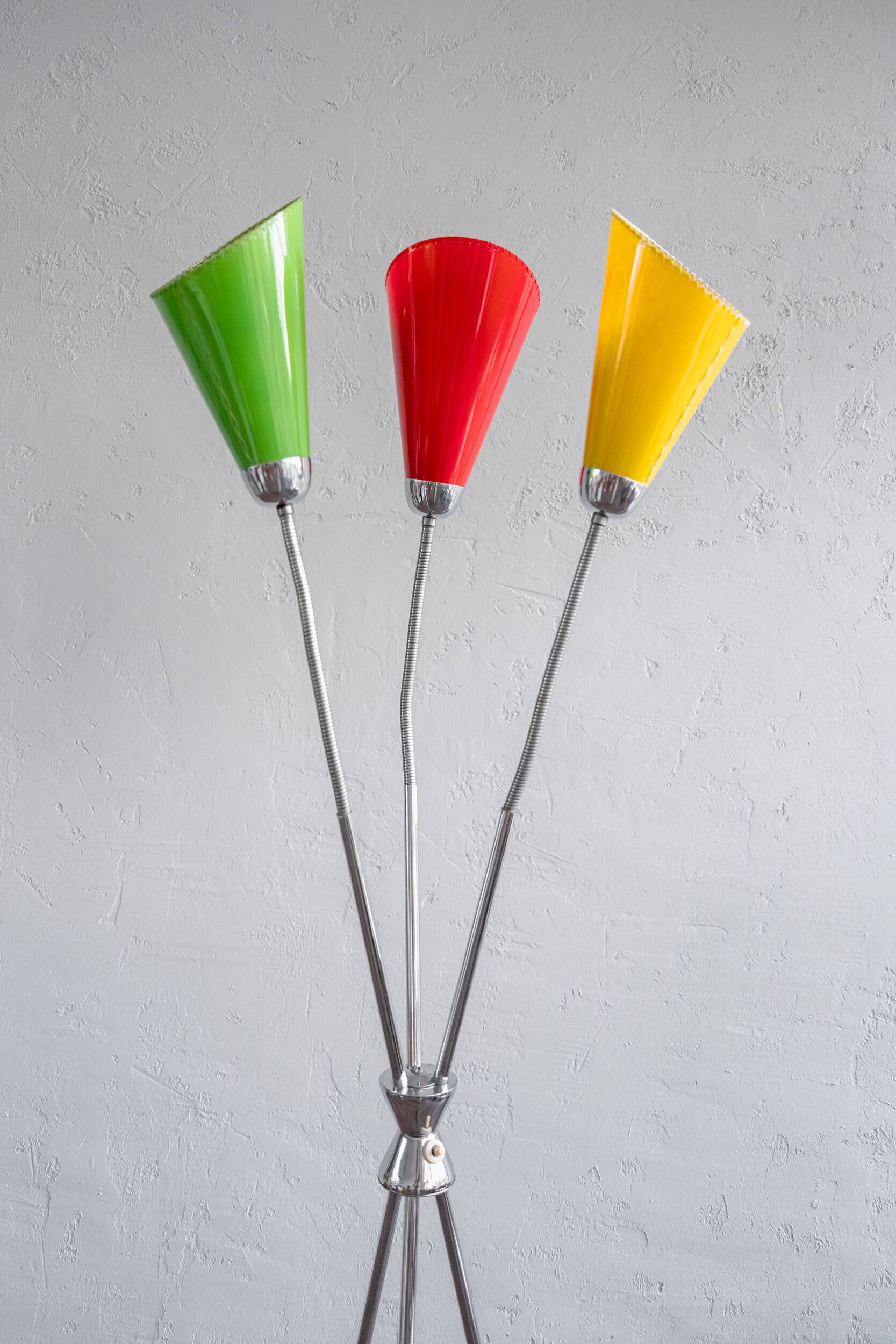 Vintage Czechoslovak Adjustable Floor Lamp By Lidokov, 1960s