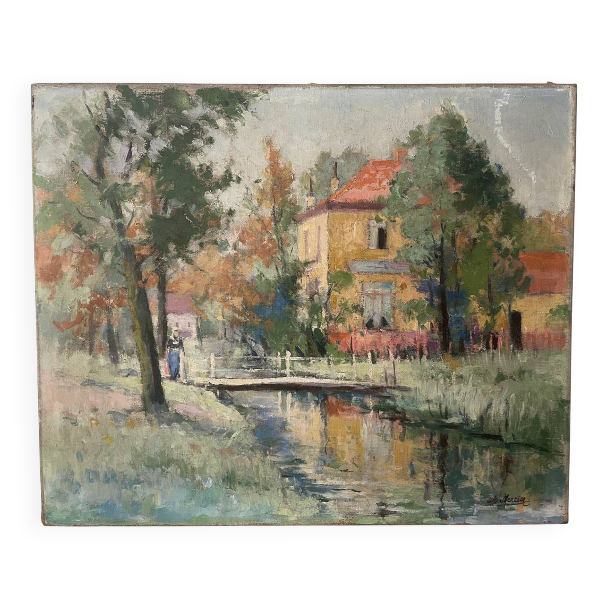 Huile sur toile début XXeme