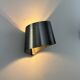 Pair of vintage wall lights, brushed metal, France 1970