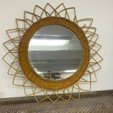 Rattan sun mirror