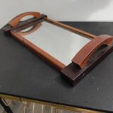 Plateau miroir bois style art déco