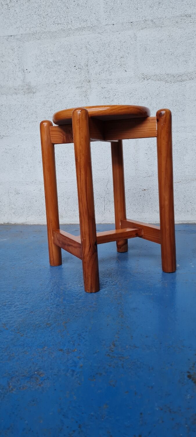 Solid pine stool 1970