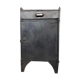 Old Industrial workshop furniture with 1 door 1 drawer in patinated iron