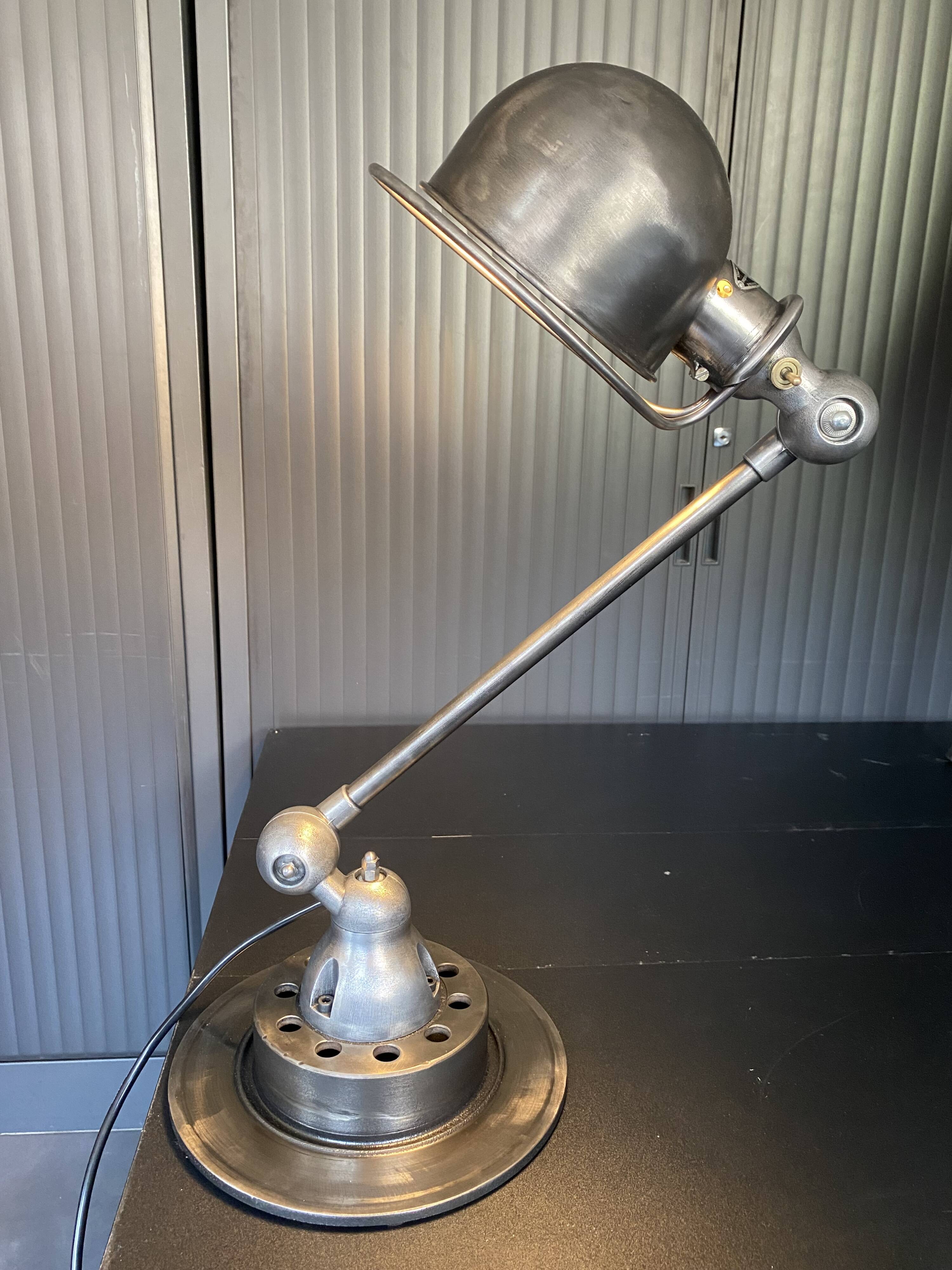 Lampe jieldé 1 bras patine graphite industriel vintage