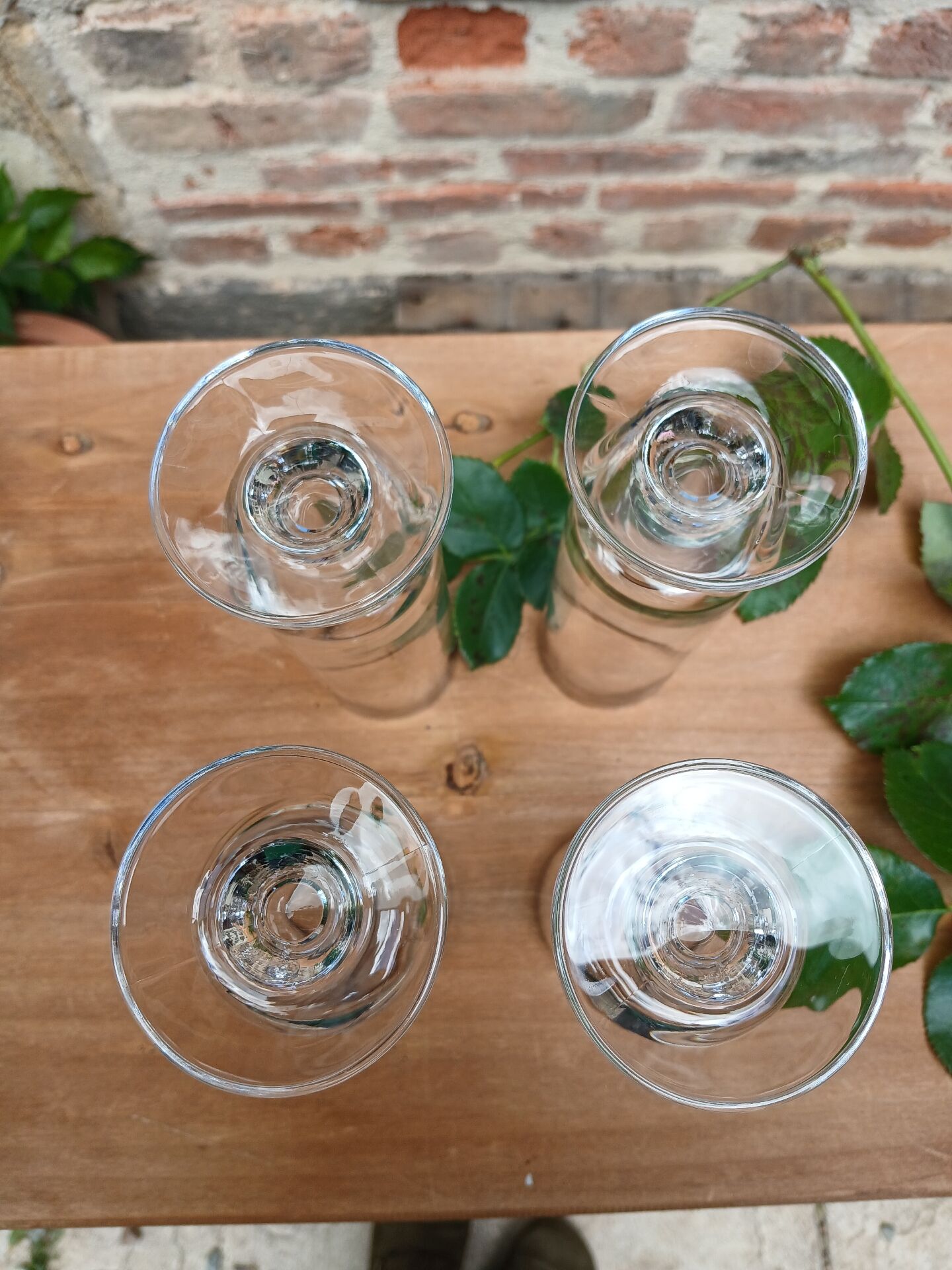 4 flûtes à champagne vintages