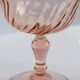 Ensemble de six verres, coupes à pieds rosaline d'arcoroc luminarc