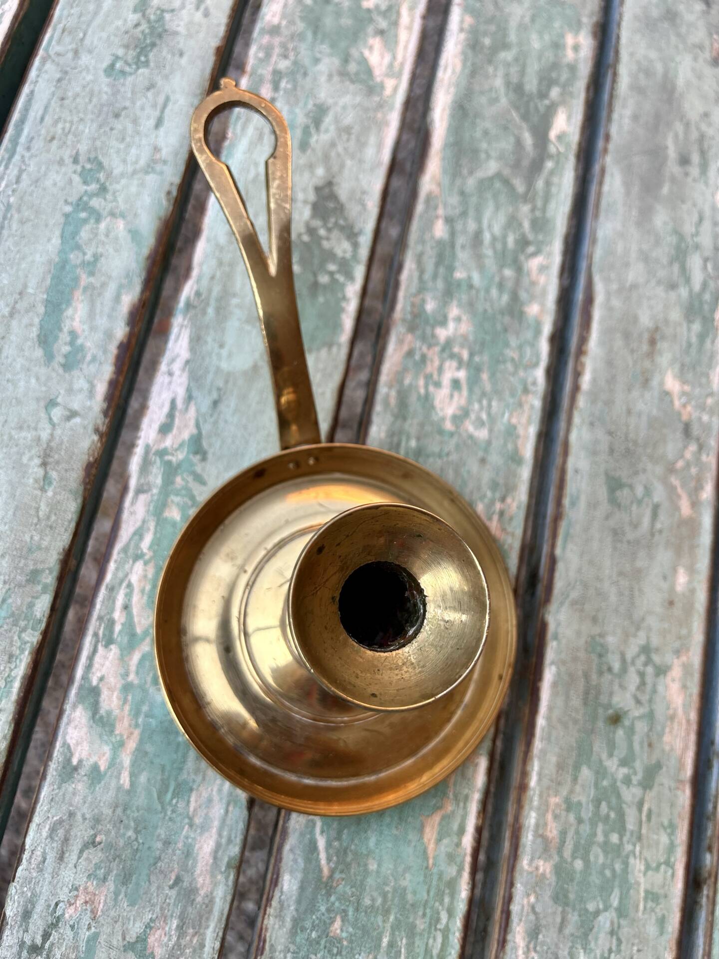 Brass hand candlestick