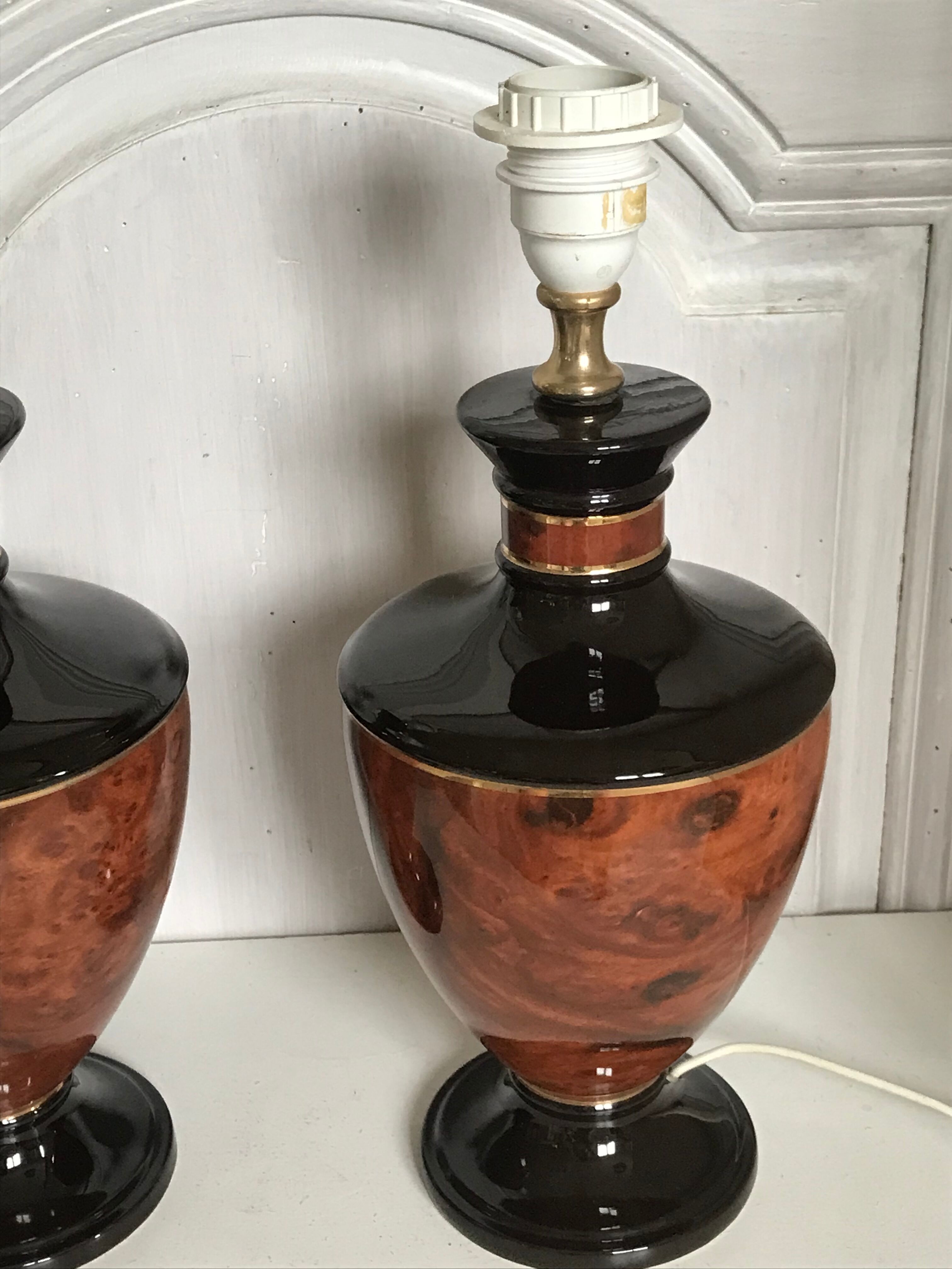 Vintage lamp pair