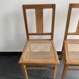 Paire de chaises cannées en chêne massif – rénovées