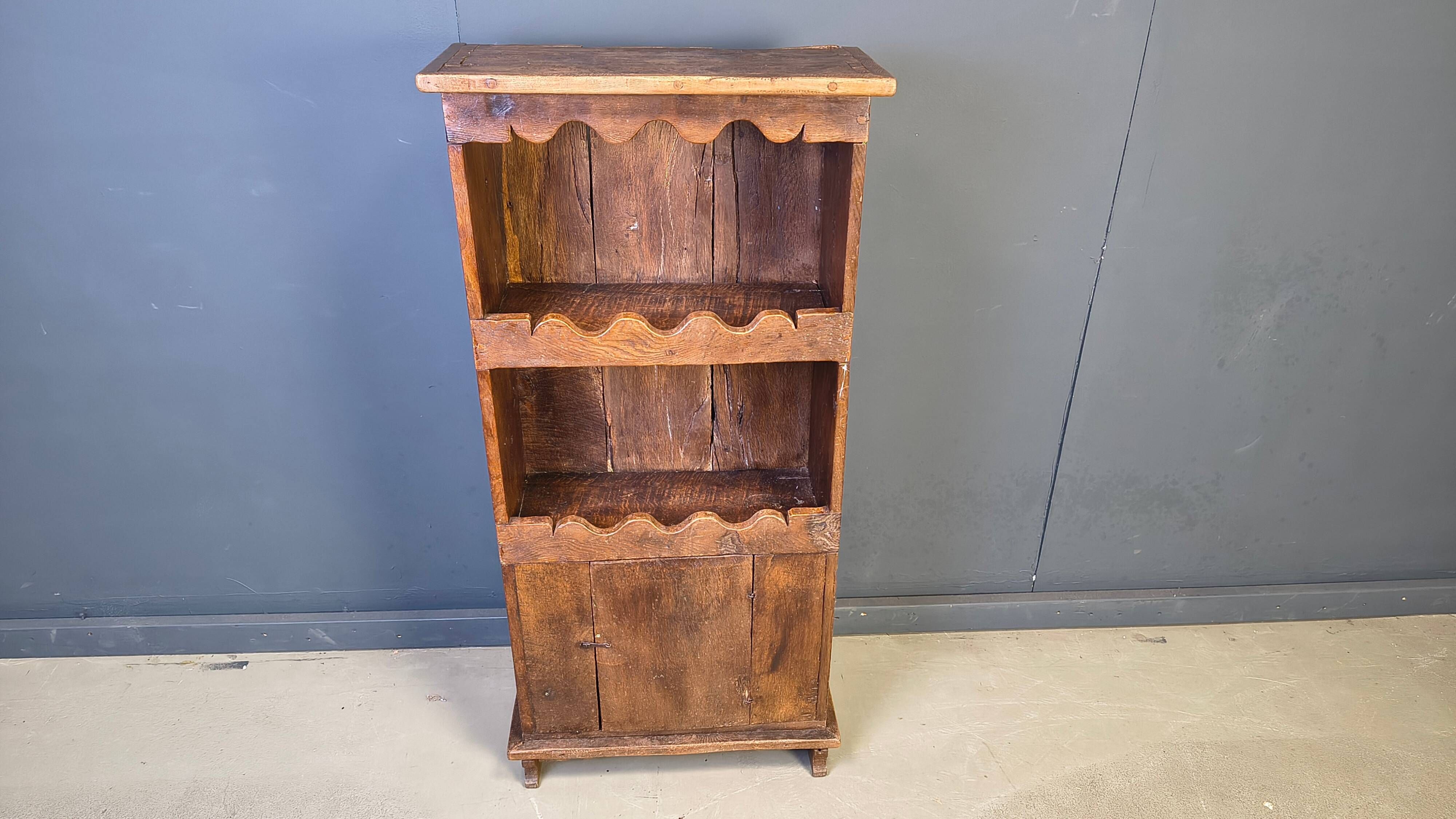 Rustic folk art 'travail populaire' cabinet, France, 19th century