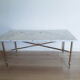 Marble and brass coffee table