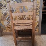 Chaise paille de style provençal camarguais