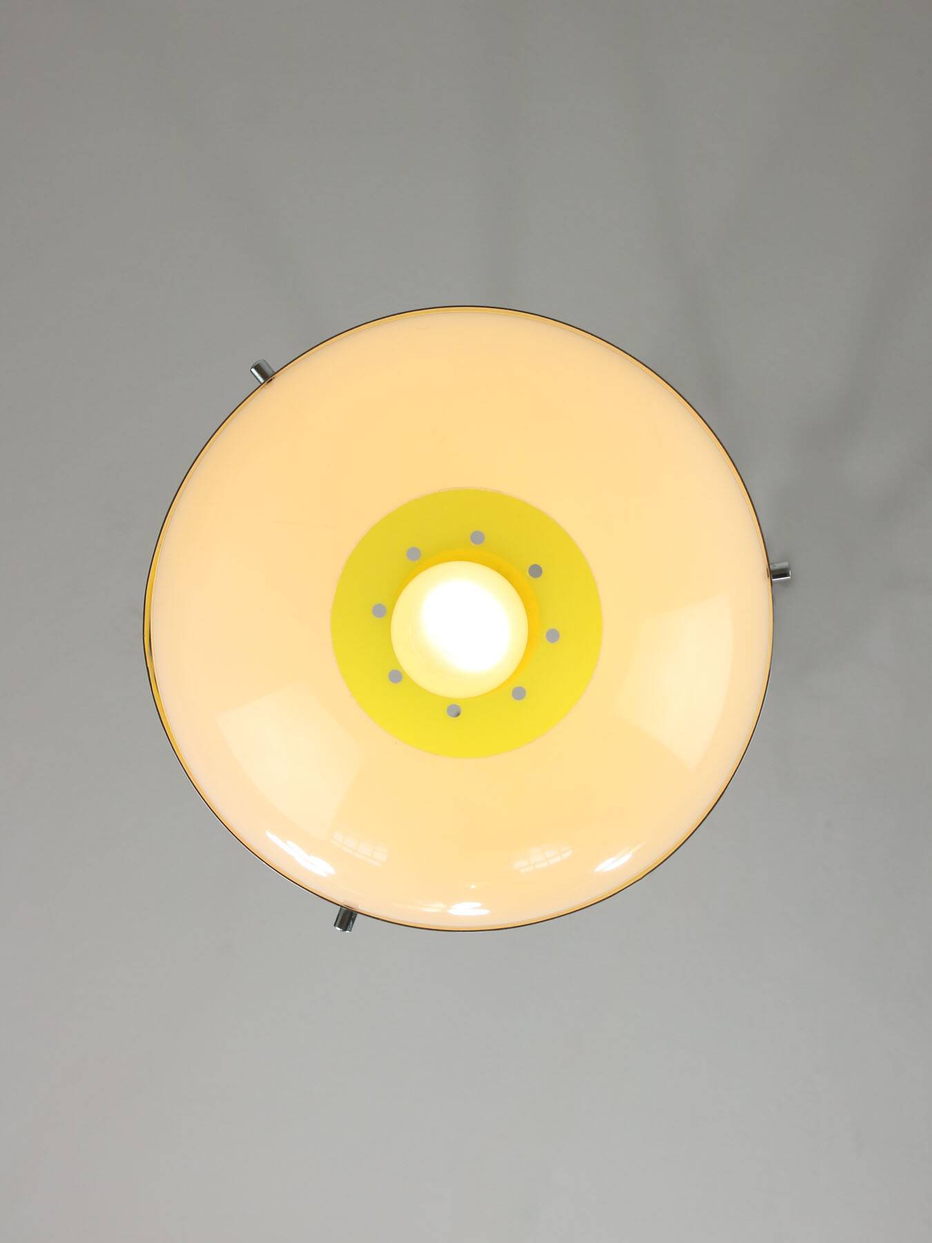 Space Age Italian Yellow Pendant Lamp, 1970s