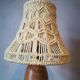 Wooden and macramé lamp