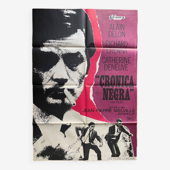 Original cinema poster "Un Flic" Alain Delon 70x100cm 1972