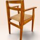Mid-century armchair in blonde beech