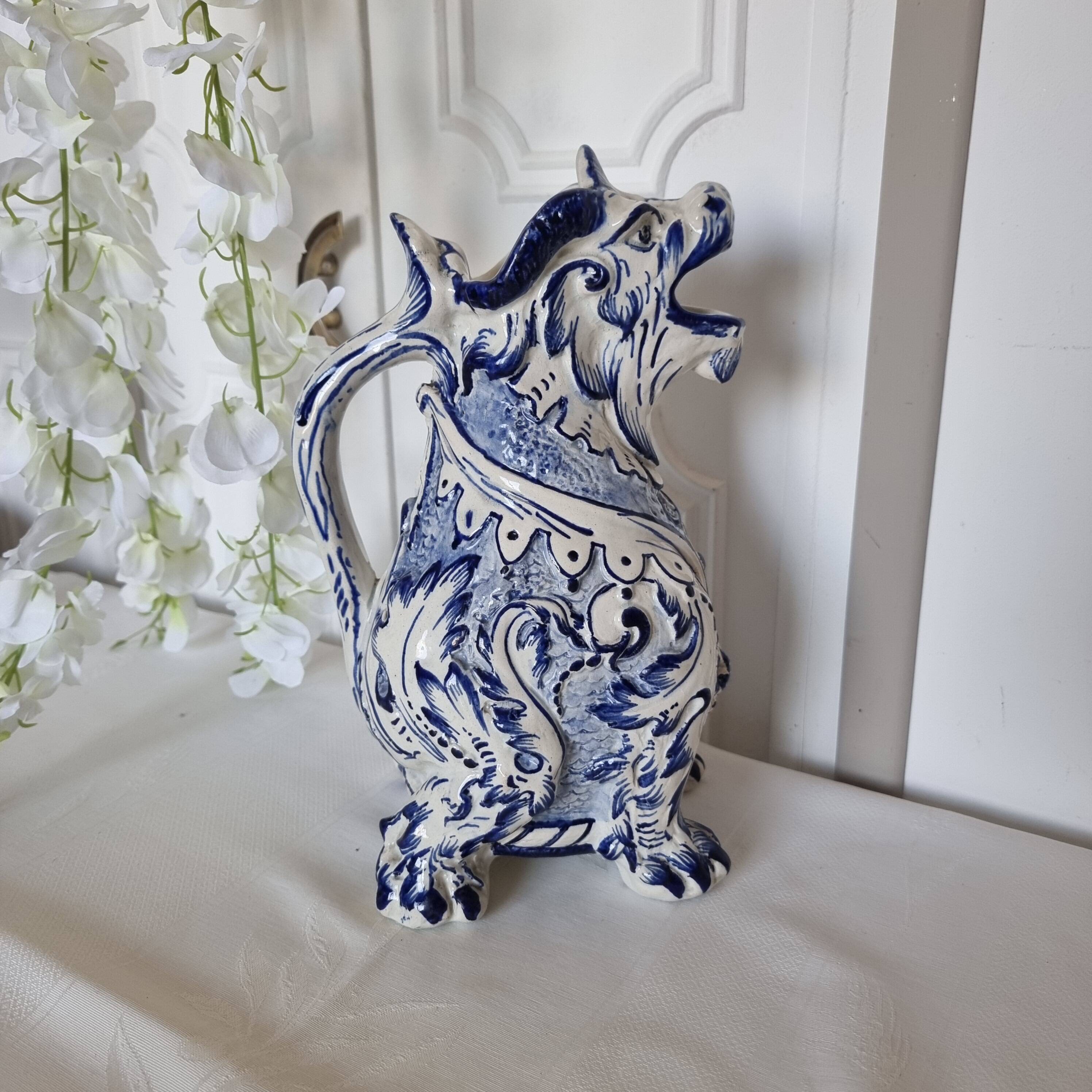 Aquamanil Pitcher with Chimera by Émile Gallé, 1890-1900