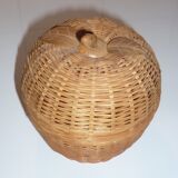 Apple box in vintage wicker