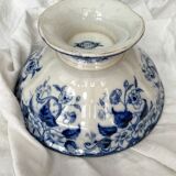 Flora pedestal bowl/salad bowl, Creil and Montereau, late 19th century