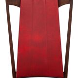 Pair of red Art Deco chairs, 1950