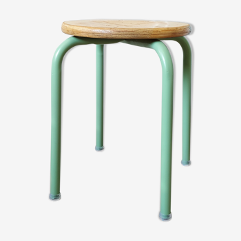 Minth green metal stool