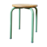 Minth green metal stool