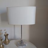 Vintage Ikea marble and metal lamp